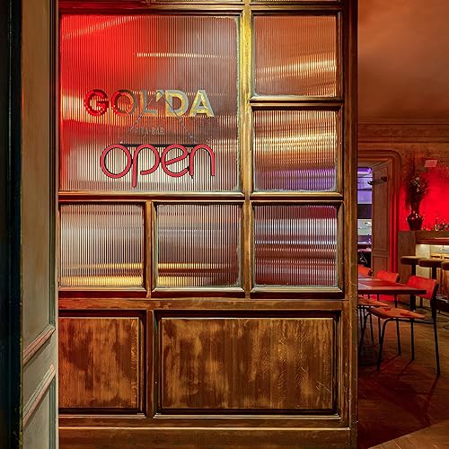 Miniatura 9 de Letreros LED para negocios, texto en inglés open (abierto), 16 x 6 pulgadas, pantalla brillante de neón para interiores, con modos intermitentes o