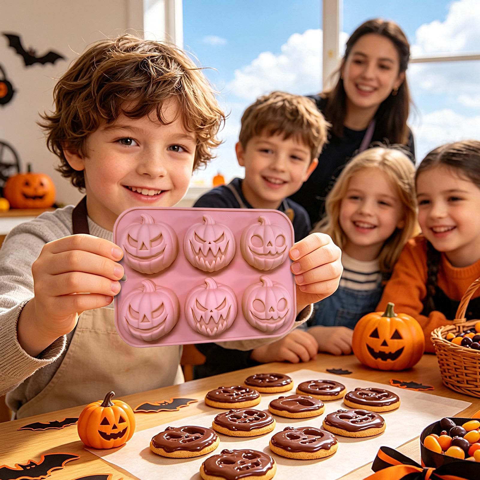 Stampo in Silicone Halloween 6 Cavità Riutilizzabile Flessibile