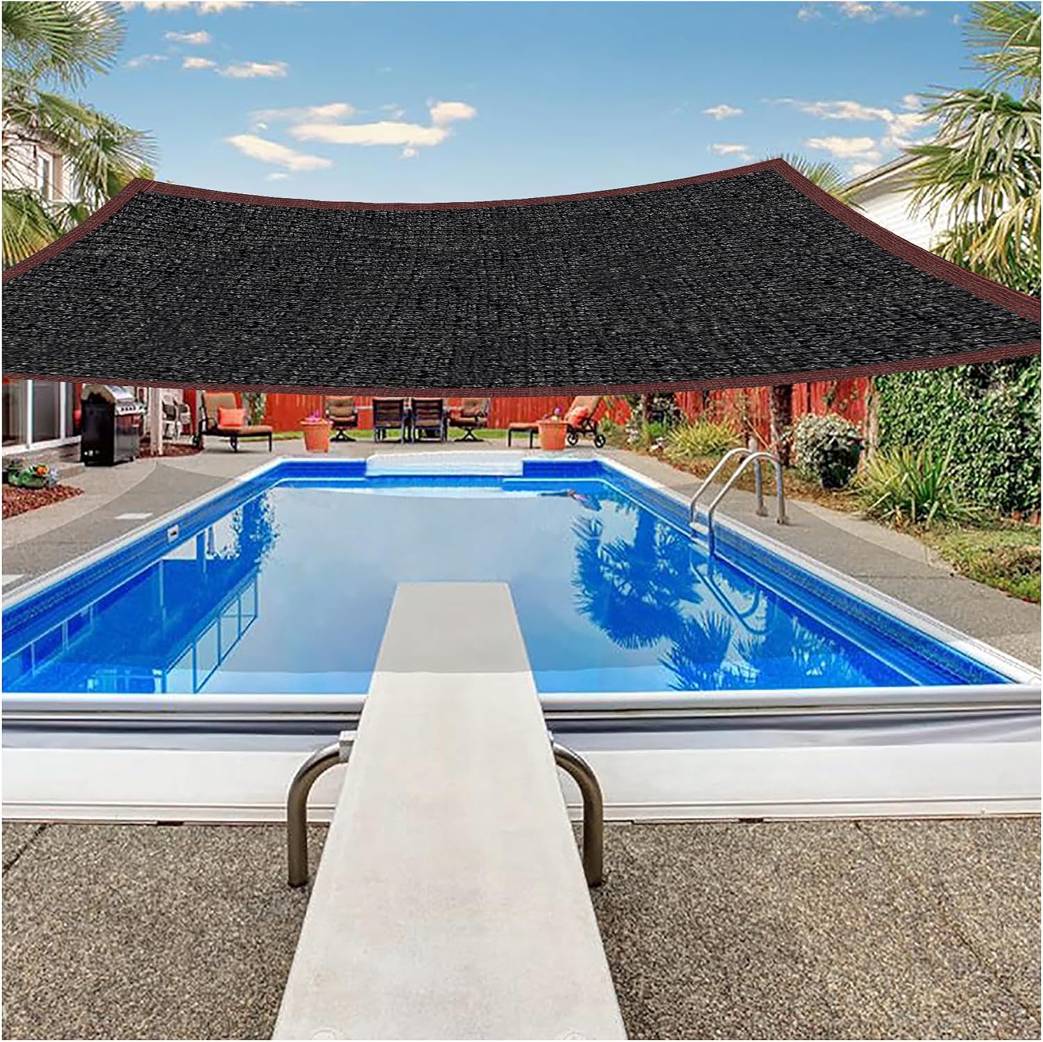 Greenhouse Shade Cloth Garden Shade Canopy Patio Covers for Shade Solar Screen Fabric Sun Shade Netting Mesh Black Mesh Tarp,6.56 * 9.84FT