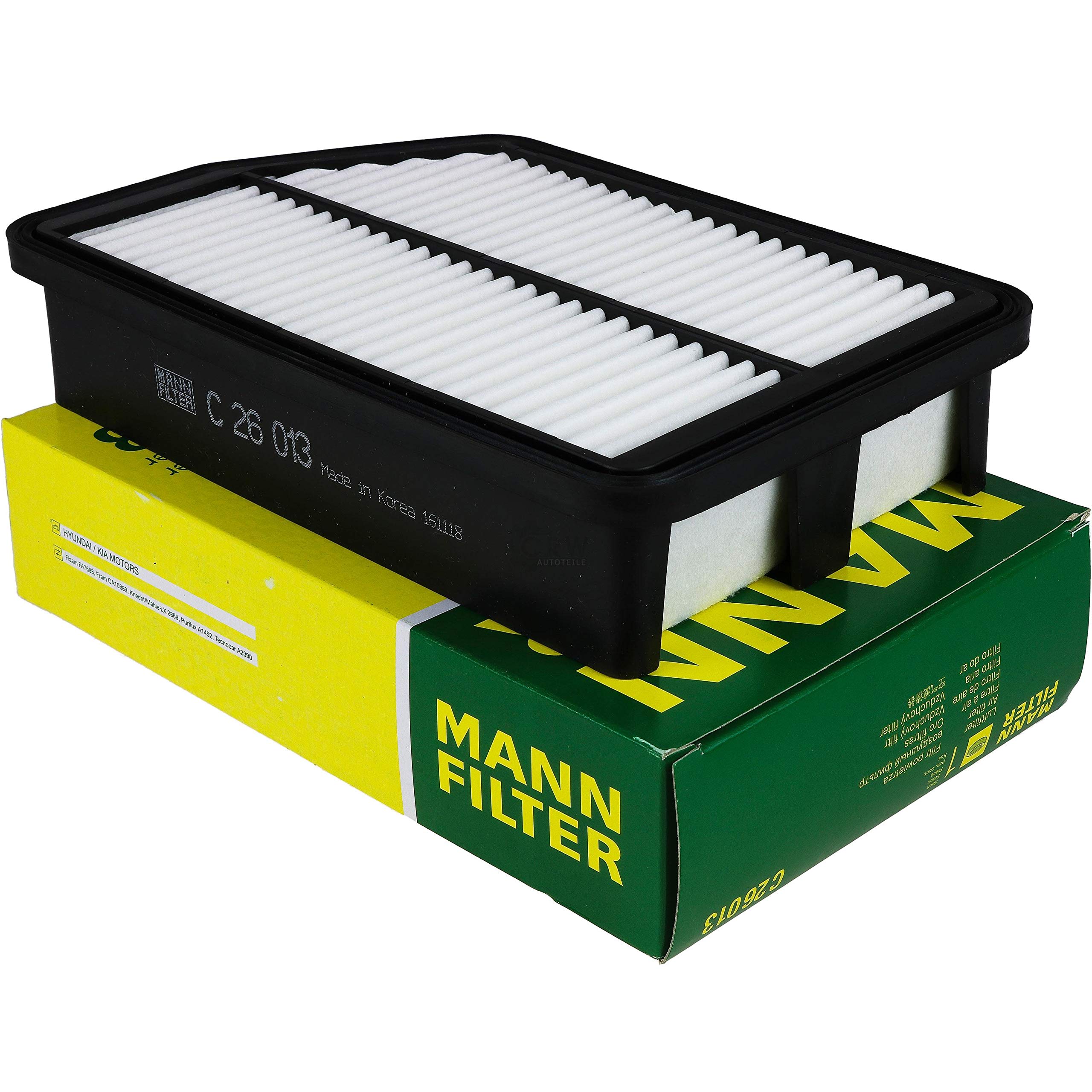 Set di filtri 8 litri MANNOL olio motore Diesel TDI 5W-30 API SN/CF MANN-FILTER filtro aria filtro abitacolo filtro olio filtro olio filtro carburante filtro carburante