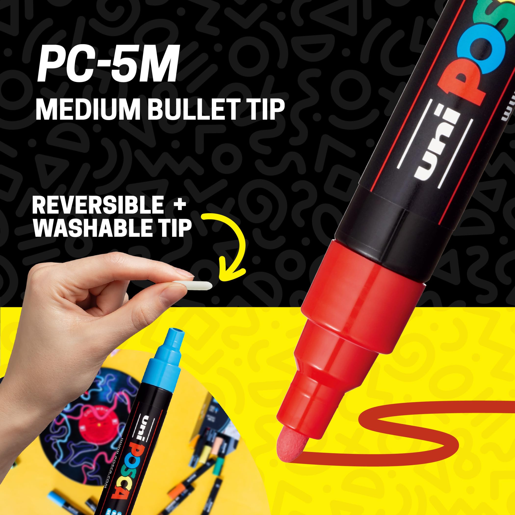 Amazon | POSCA® PC-5M 水性アクリルペイントマーカー ミディアム