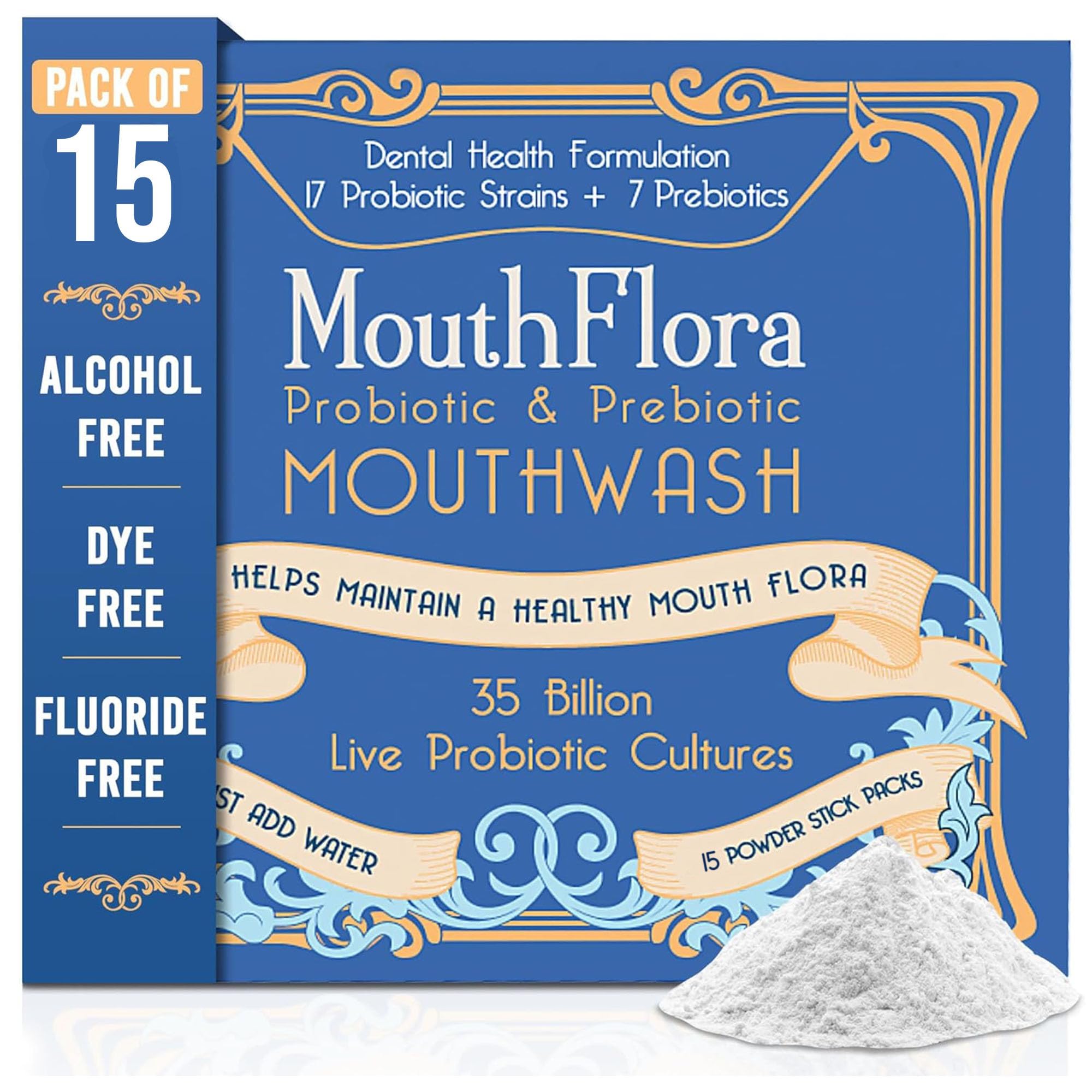 MouthFlora Probiotic & Prebiotic Mouthwash 15 Pack