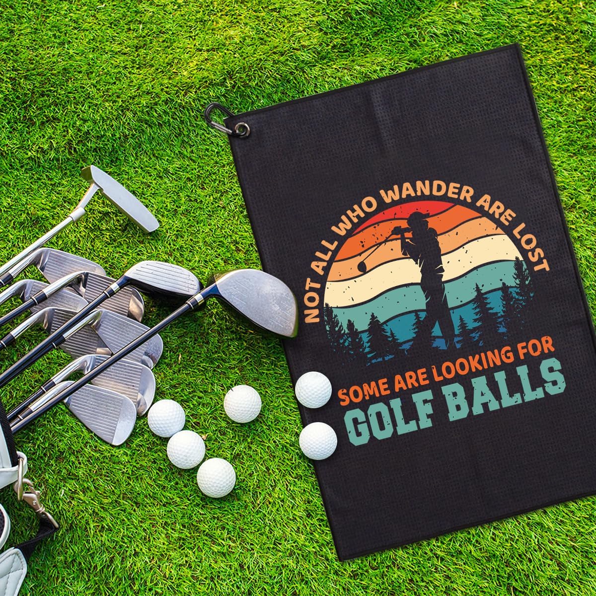 Not All Who Wander are Lost Printed Microfiber Golf Towel, Funny Golf Towel Gifts and Golf Accessories for Men Women Dad Mom Grandpa, Fathers Day Birthday Gift for Golf Lover - Image 5