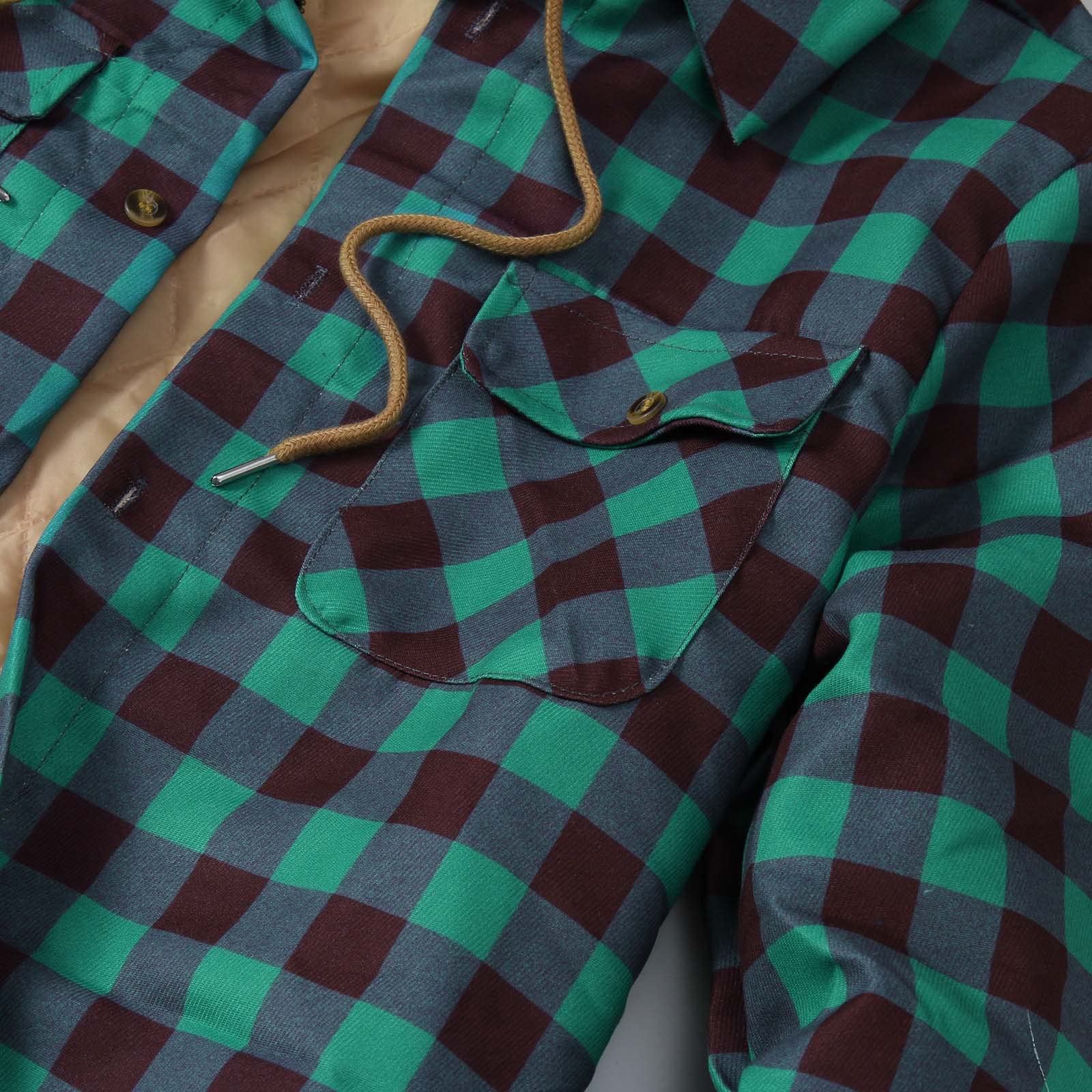 Camisa de franela de manga larga para hombre, de forro polar, con botones, para el tiempo libre, ajuste normal, forro polar, térmica, para hombre, de franela de manga larga, a cuadros,