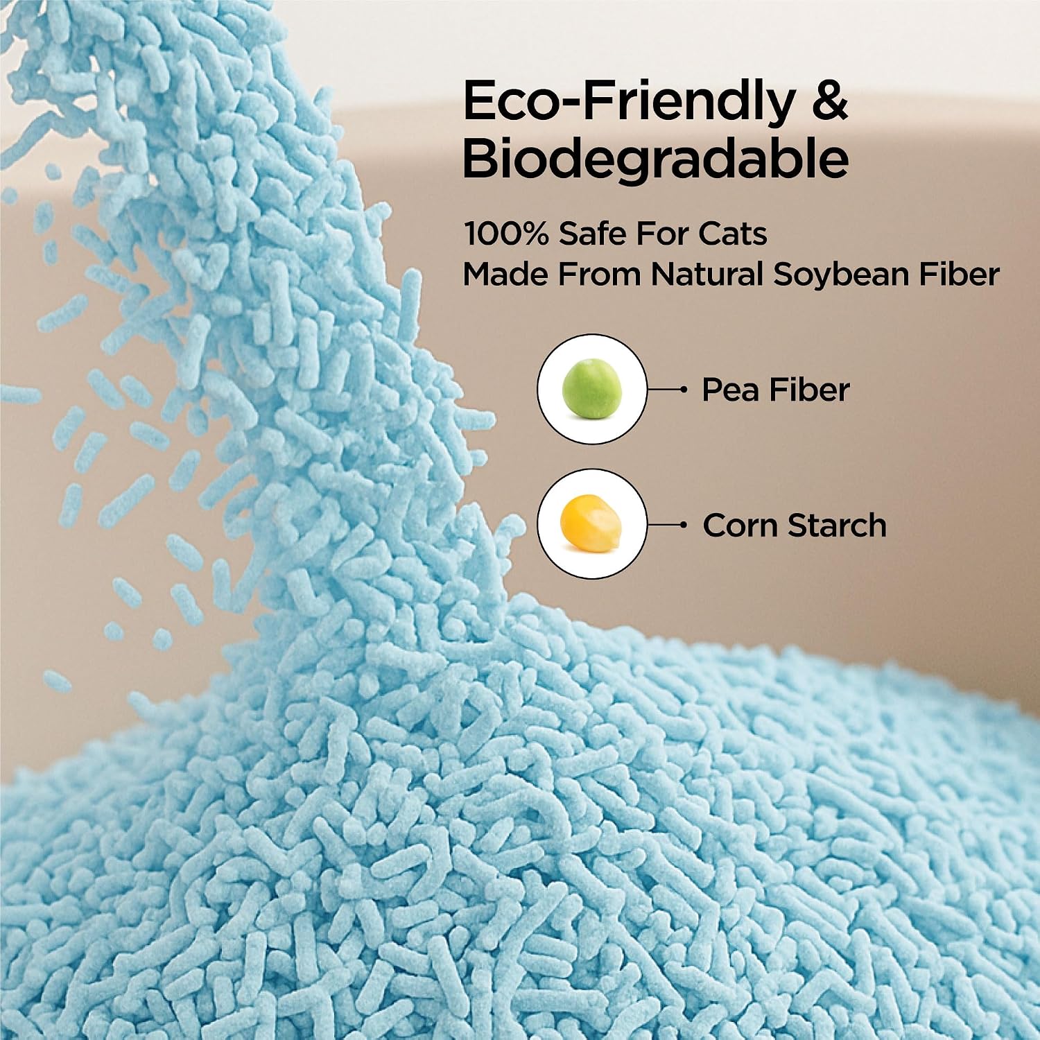 Natural Tofu Cat Litter, Fast Clumping and Scoops Easy, Dust-Free, Low Tracking, Quick Drying & Odor Control, Eco-Friendly Plant-Based Cat Litter 5.5lb/88oz – Linen Breeze (2 Pack)