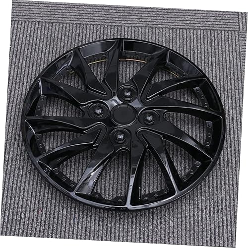Miniatura 5 de Tapacubos para llanta de automóvil, 14 tapacubos para llantas, accesorios de insignia, decoración negra, cubierta para volante, carcasa de repuesto