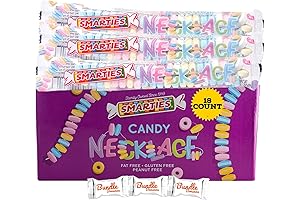 Smarties Candy Necklace with Bonanza Candy Bundle