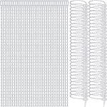 Beaded Cable Tie Wrap Releasable Reusable Zip Ties Adjustable Self Locking Nylon Cable Zip Ties - 100 Pack (8 Inch)