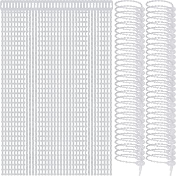 Beaded Cable Tie Wrap Releasable Reusable Zip Ties Adjustable Self Locking Nylon Cable Zip Ties - 100 Pack 6 Inch