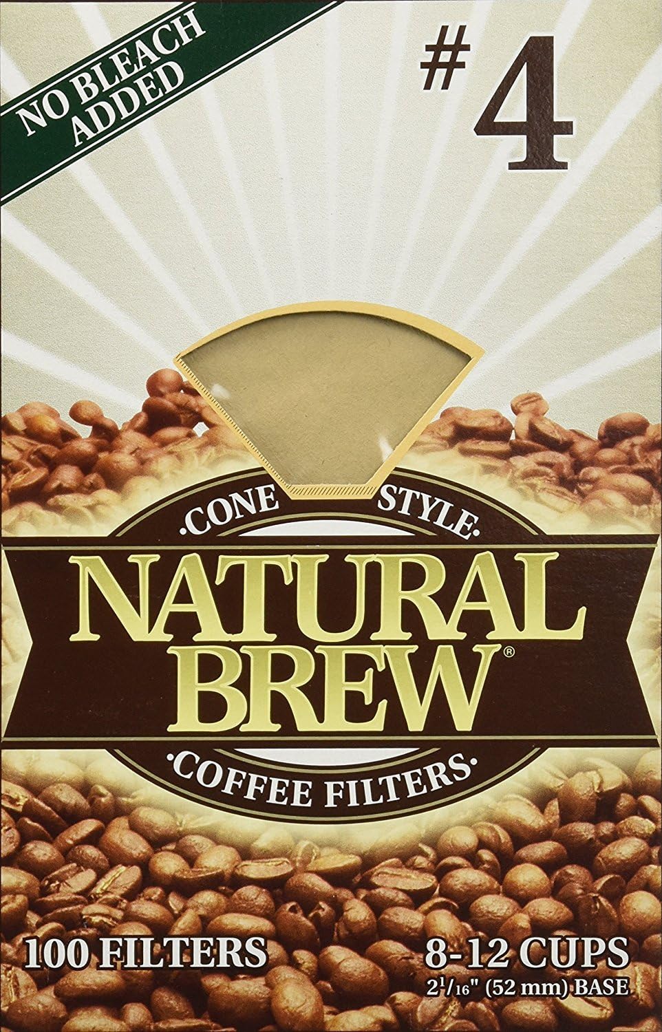 Natural Brew #4 Coffee Filters 3pk x 100 Filters Each