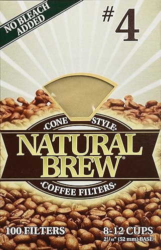 Filtros de café Natural Brew #4, paquete de 3 x 100 filtros cada uno