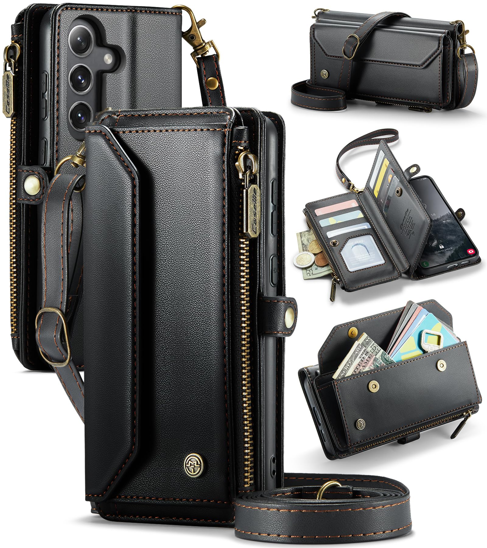 Funda tipo cartera para Samsung Galaxy S26 FE con soporte y bloqueo