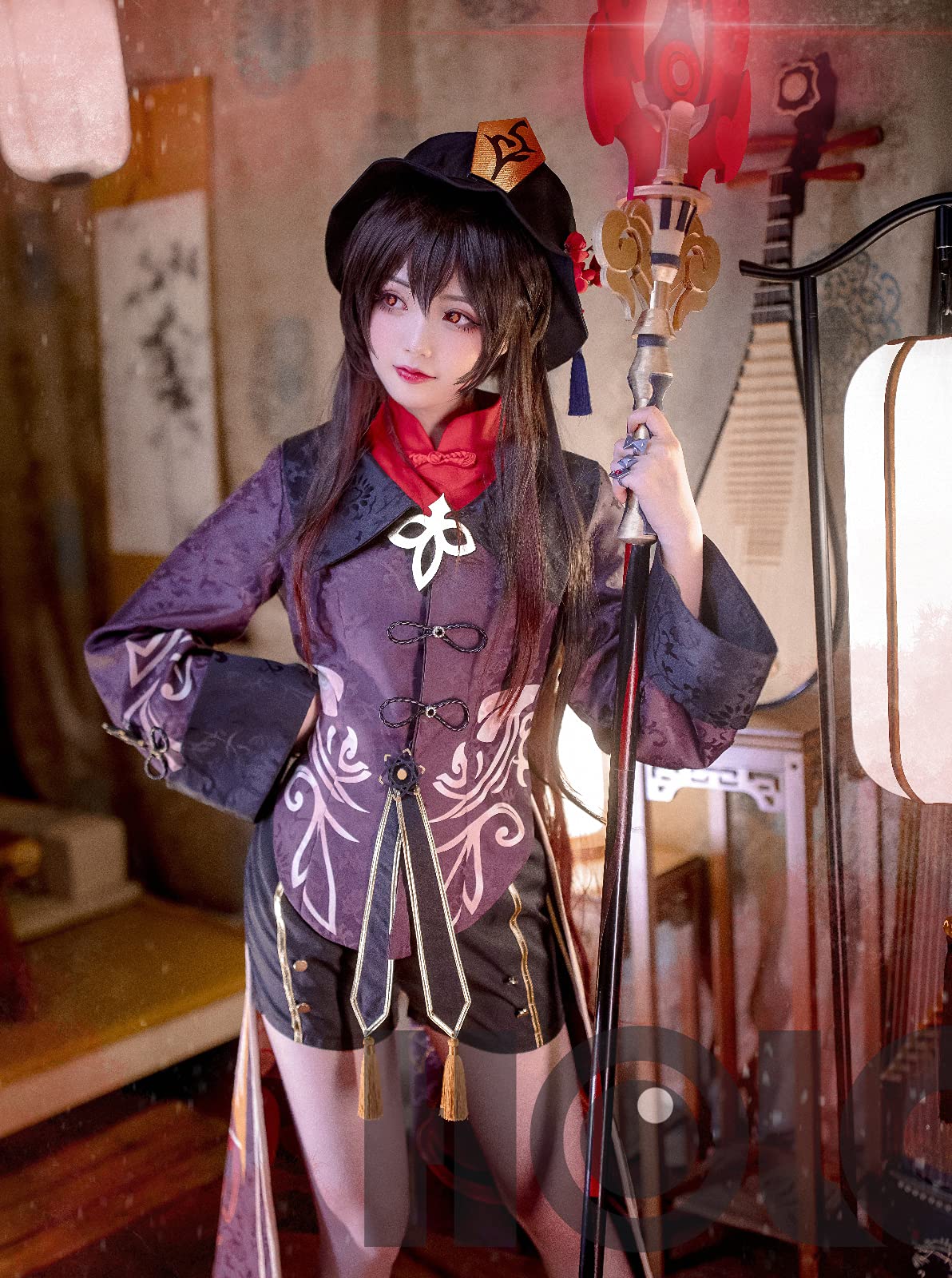 Amazon.co.jp: HOLOUN 原神げんしん 胡桃（フータオ）コスプレ衣装