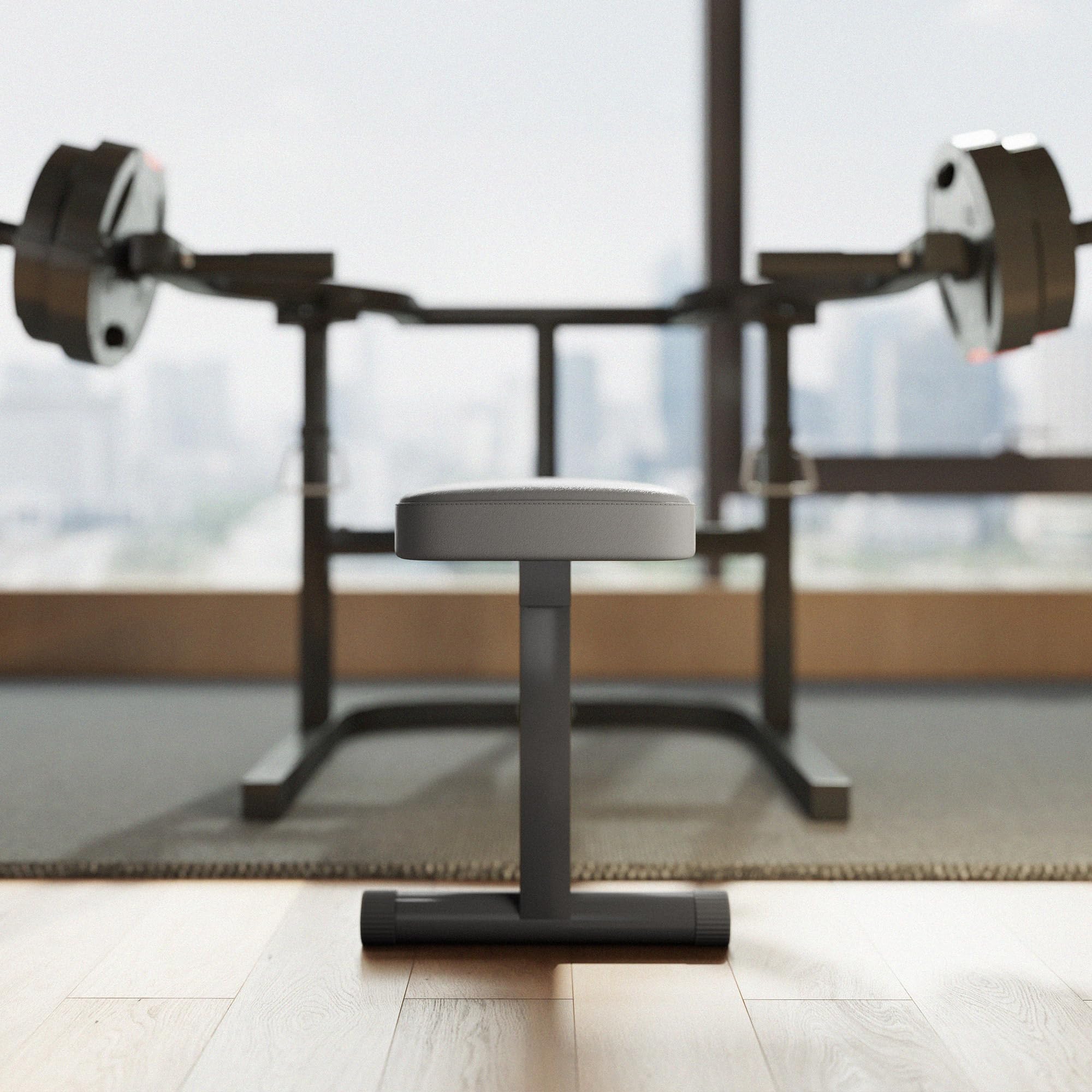 SPORTNOW Panca per Sollevamento Pesi ad Altezza Regolabile, Panca Piana Multifunzione in Acciaio, per Palestra e Casa, 150x150x60-85 cm, Nero