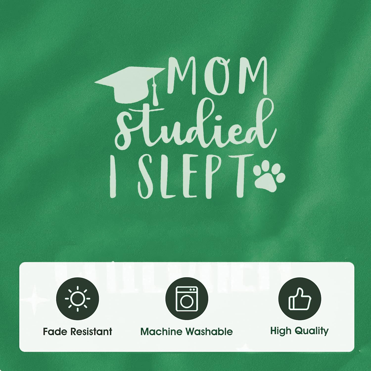 2026 Hundehalstücher für Hunde, Motiv: My Mom Graduated Dog Outfits, 2 Stück, verstellbar, dreieckig, doppellagig, wendbar, für kleine, mittelgroße und große Katzen