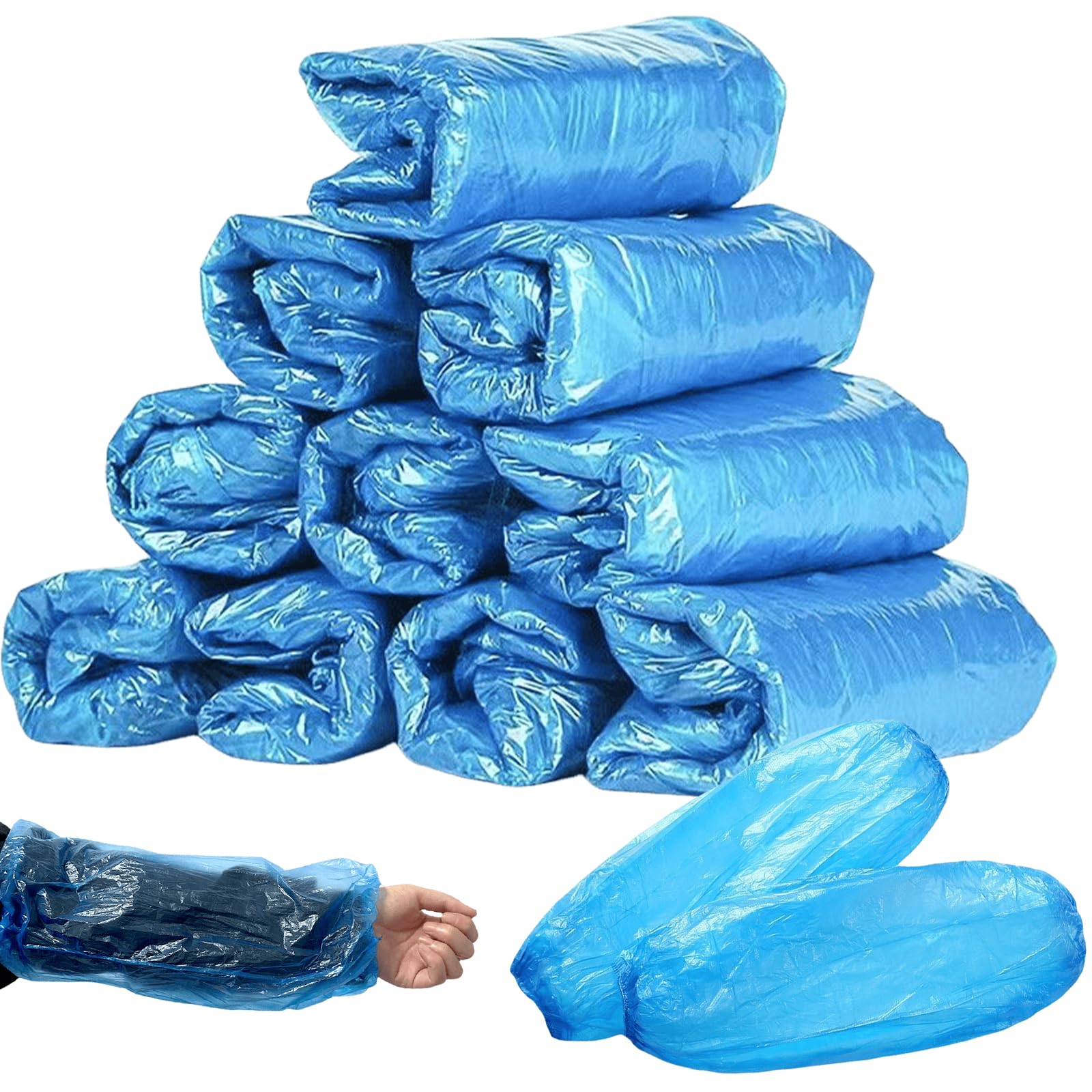 Protezioni per maniche in PE impermeabili 40x20 cm blu