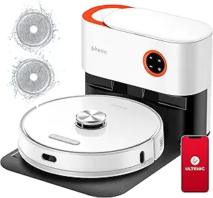 Ultenic T10 Pro Robot Vacuum and Mop Combo, Robotic Vacuums Self Emptying with 3000Pa, Rotating Mop Cleaning, LiDAR Navigation, 200Min Runtime, App and Alexa Connected, Carpet Detection