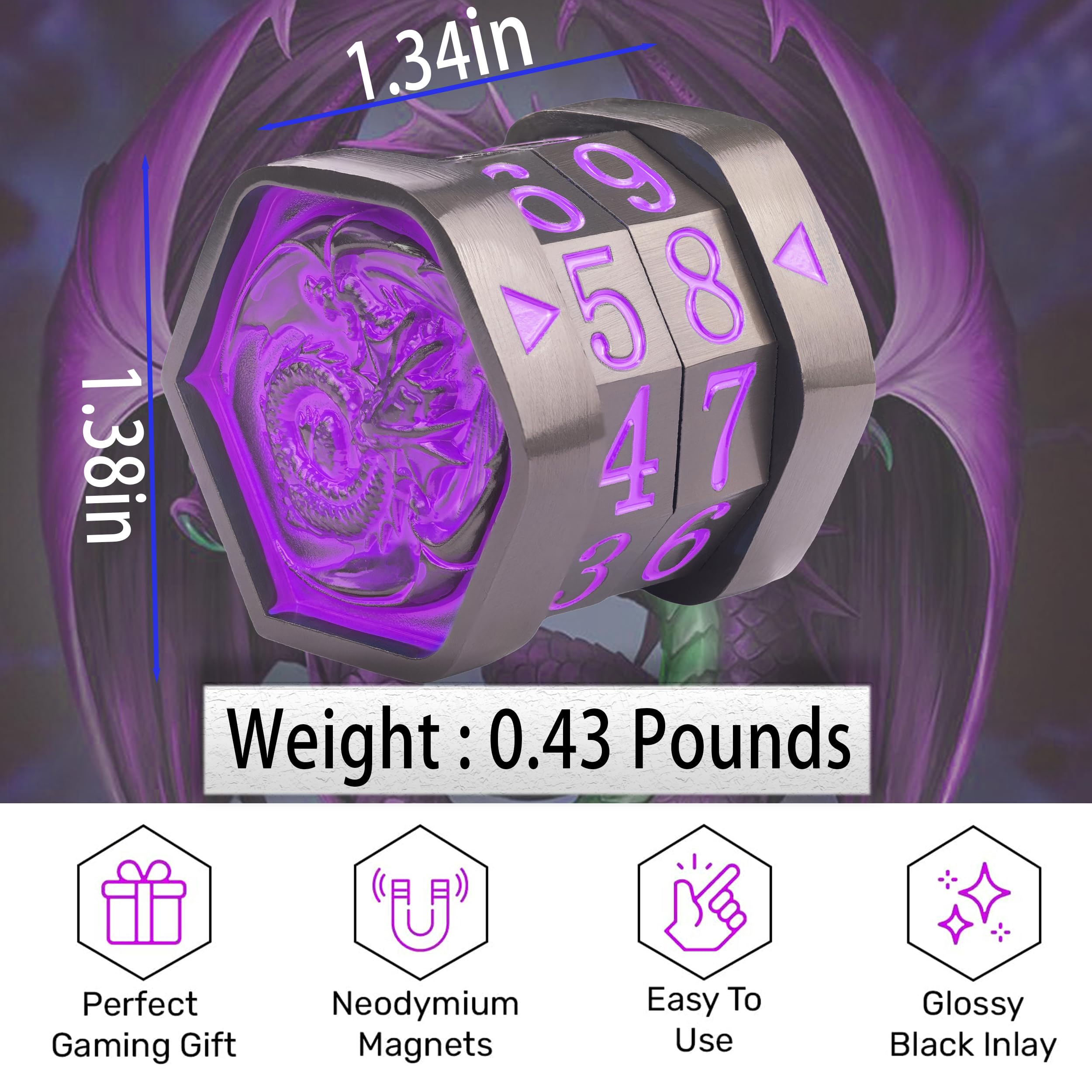 MTG Life Counter MTG Metal MTGs Commander Life Counter Wheel - Aucune installation nécessaire - Emballage cadeau - Convient pour les jeux de société MTG Life Counter MTG Metal MTGs Commander Life Counter Wheel - Aucune installation nécessaire - Emballage cadeau - Convient pour les jeux de société