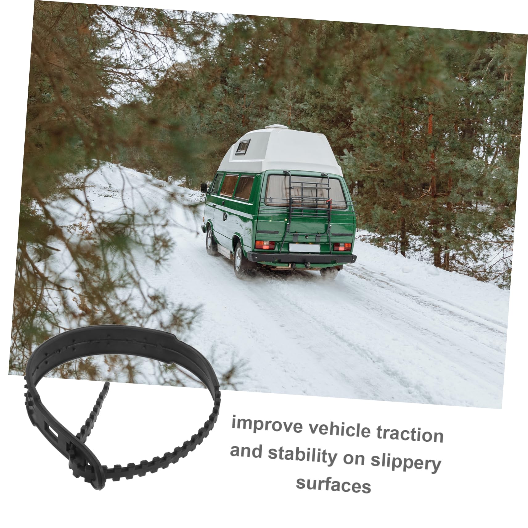 Cabilock 5pcs Snow Chains Wheel Chains for Snow Traction Car Tire Chain Winter Emergency Tires Snow Cables Truck Chains for Snow Tire Cables Tire Snow Chain Polyurethane Black