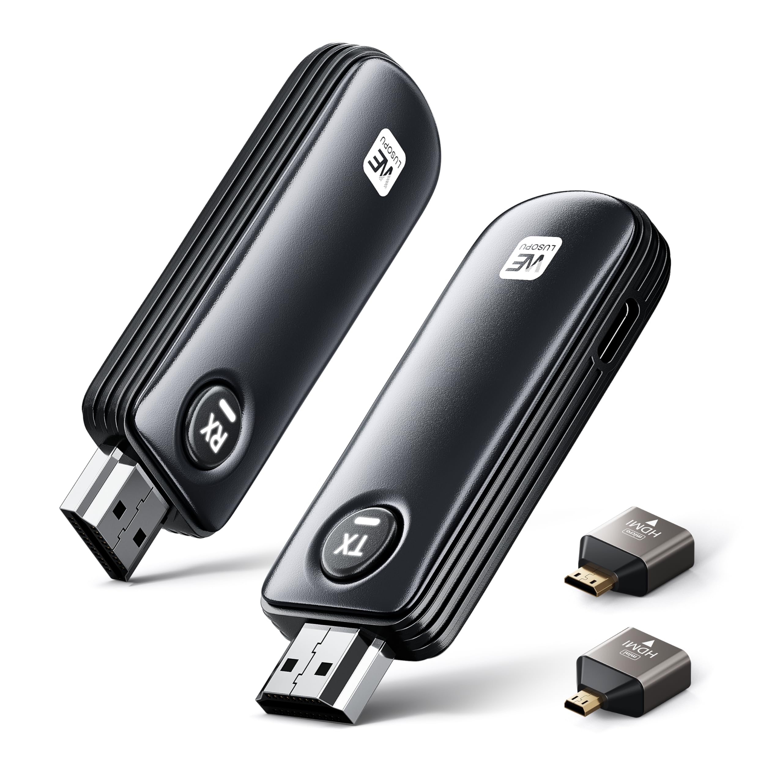 Wireless HDMI Transmitter and Receiver Kit, 5G+2.4G Große Reichweite Extender, 1080P Plug&Play HDMI Kabellos, Portable 50M Stable for Video Audio to Monitor/TV/Projector from PC/Laptop/Box
