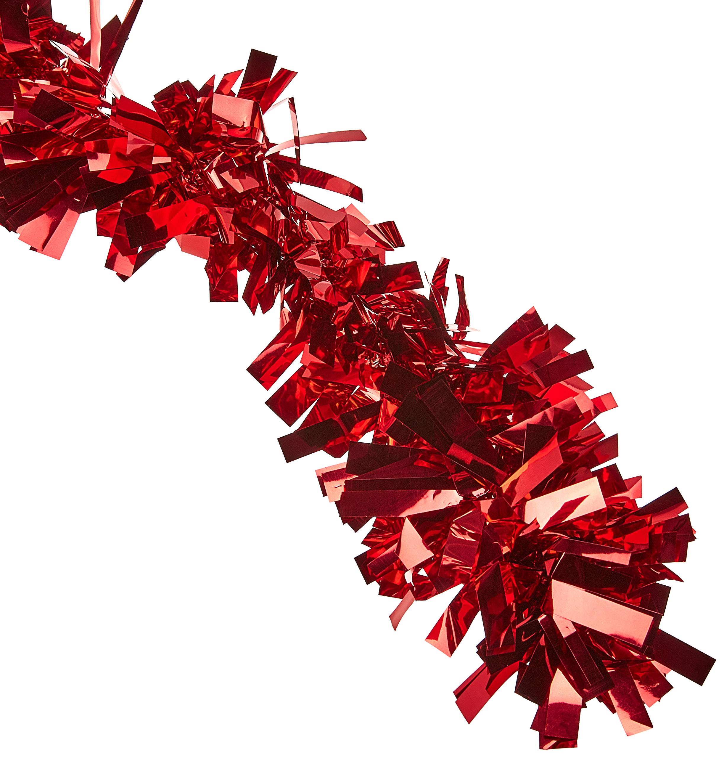 Photo 1 of Beistle Metallic Festooning Garland Hanging Decorations, Christmas Party Supplies, Valentine's Day, 4" x 15', Red Metallic Red