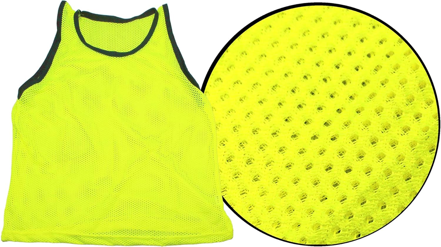 Scrimmage Training Vests Soccer Bibs Adult Set of 12 (Yellow)