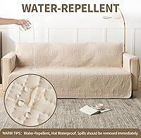 Vista 5 de JYHOPE Funda elástica lavable con correas traseras de amarre y patrón texturizado de monedas, protector de muebles antideslizante para sofá modular