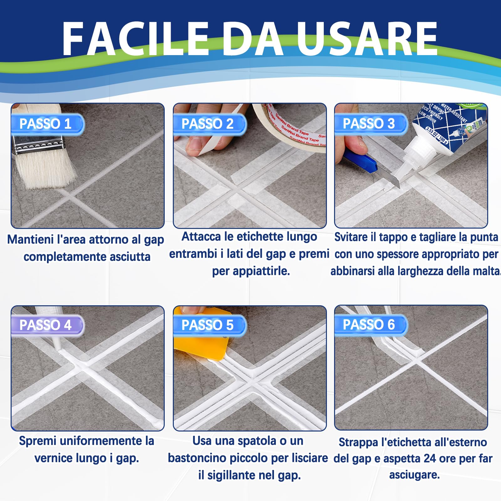 Riparazione Fughe Piastrelle (Bianco, 200)