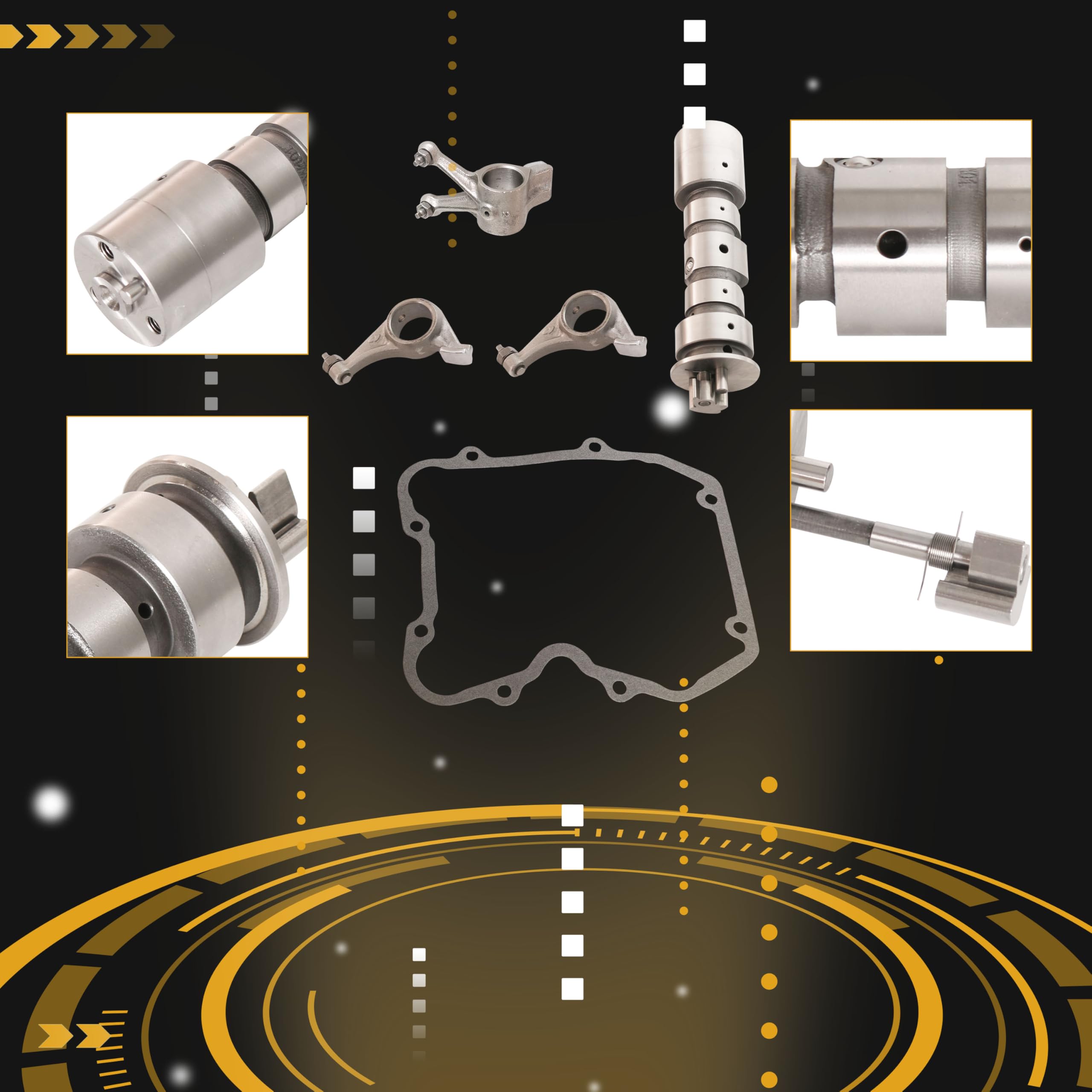 Kit de culbuteur d'arbre à cames pour Polaris Sportsman 400 450 500 pour Magnum 425 pour Big-Boss 500 pour Scrambler 400 450 pour ATP 500 pour Xpedition 425 1995-2014 Remplace OEM #3086212 3084910
