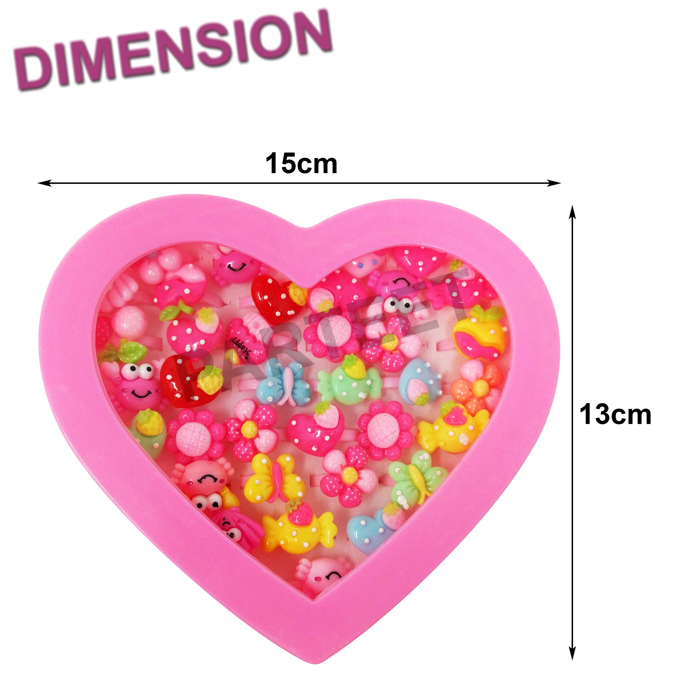 PARTEET Heart Shape Box With 36 Rings Birthday Return Gifts For Unisex-Child - One Size - Image 6 thumbnail