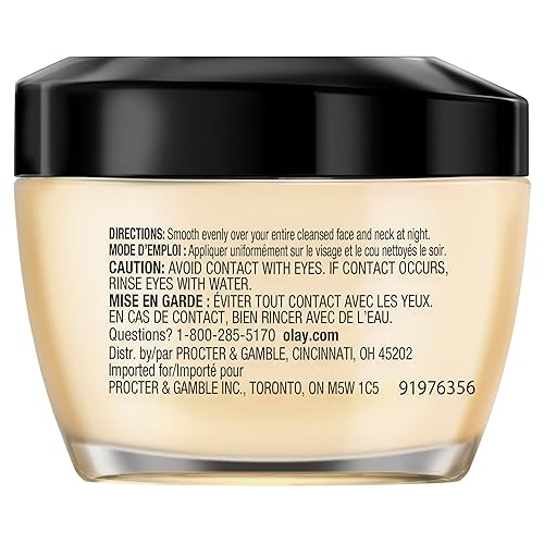 Miniatura 7 de Olay Total Effects Crema reafirmante de noche antienvejecimiento e hidratante facial con vitamina C y E, 1.7 onzas líquidas