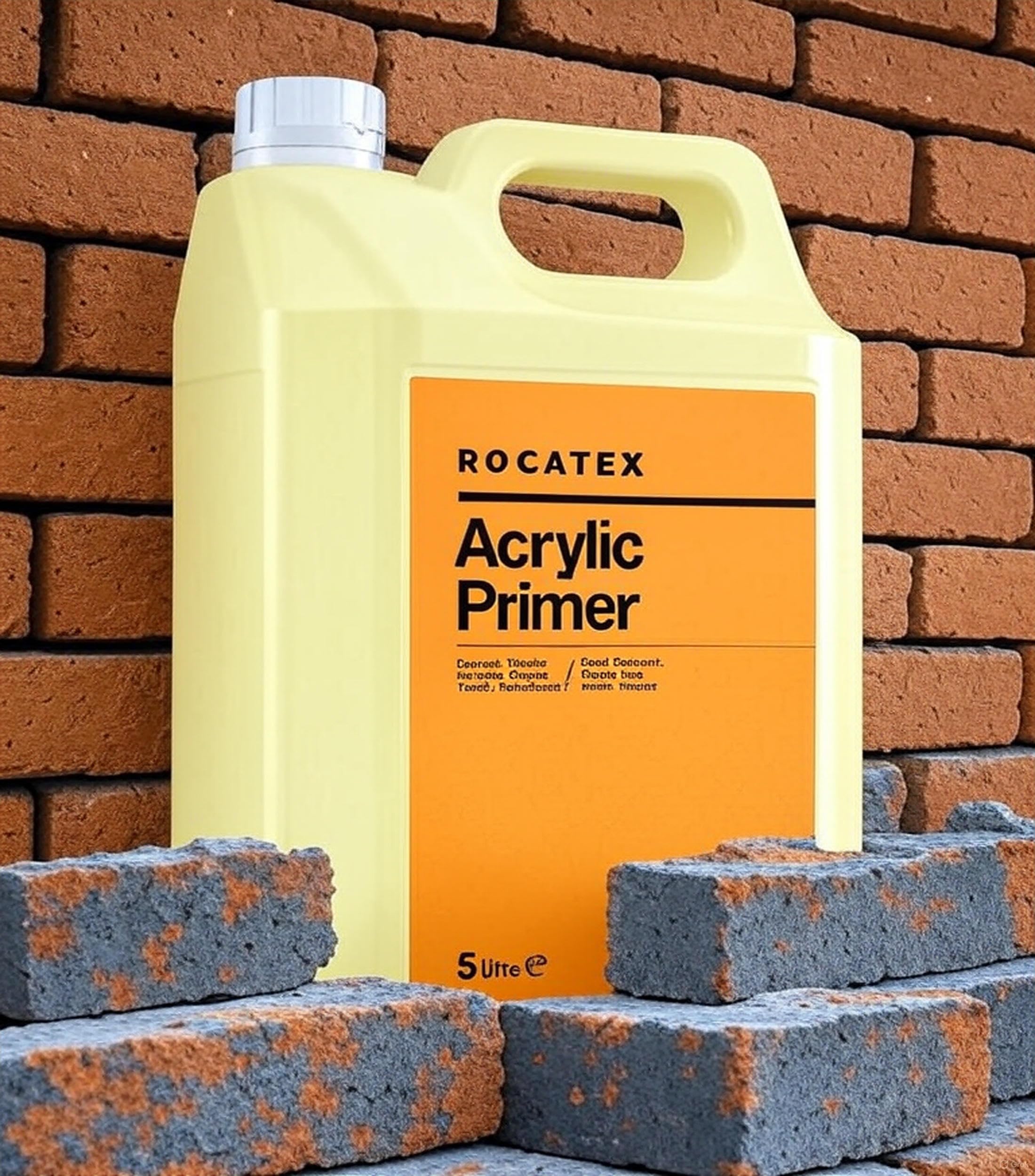 Rocatex Acrylic Primer – Premium Professional Tile Primer High-Bond Acrylic Surface Sealer for Concrete, Screeds, Gypsum, Timber, Plasterboard, Brick, Blockwork & Existing Tiles (5 Liter)
