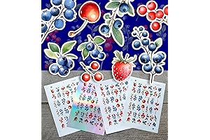 Summer Berry Stickers: Over 150 Vibrant Nature-Themed Vinyl Stickers for Laptops, Water...