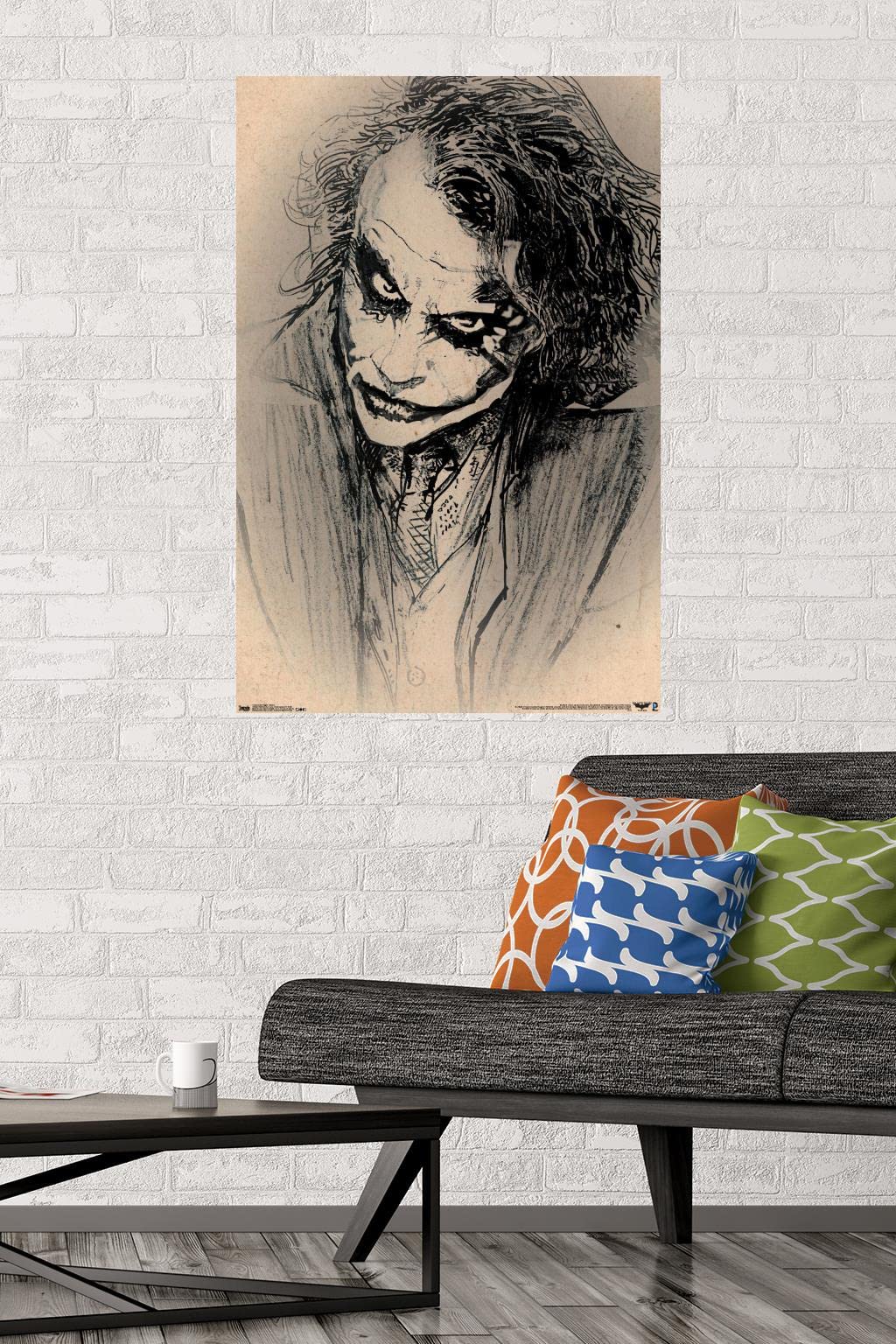Trends International The Dark Knight Sketch Wall Poster 22.375