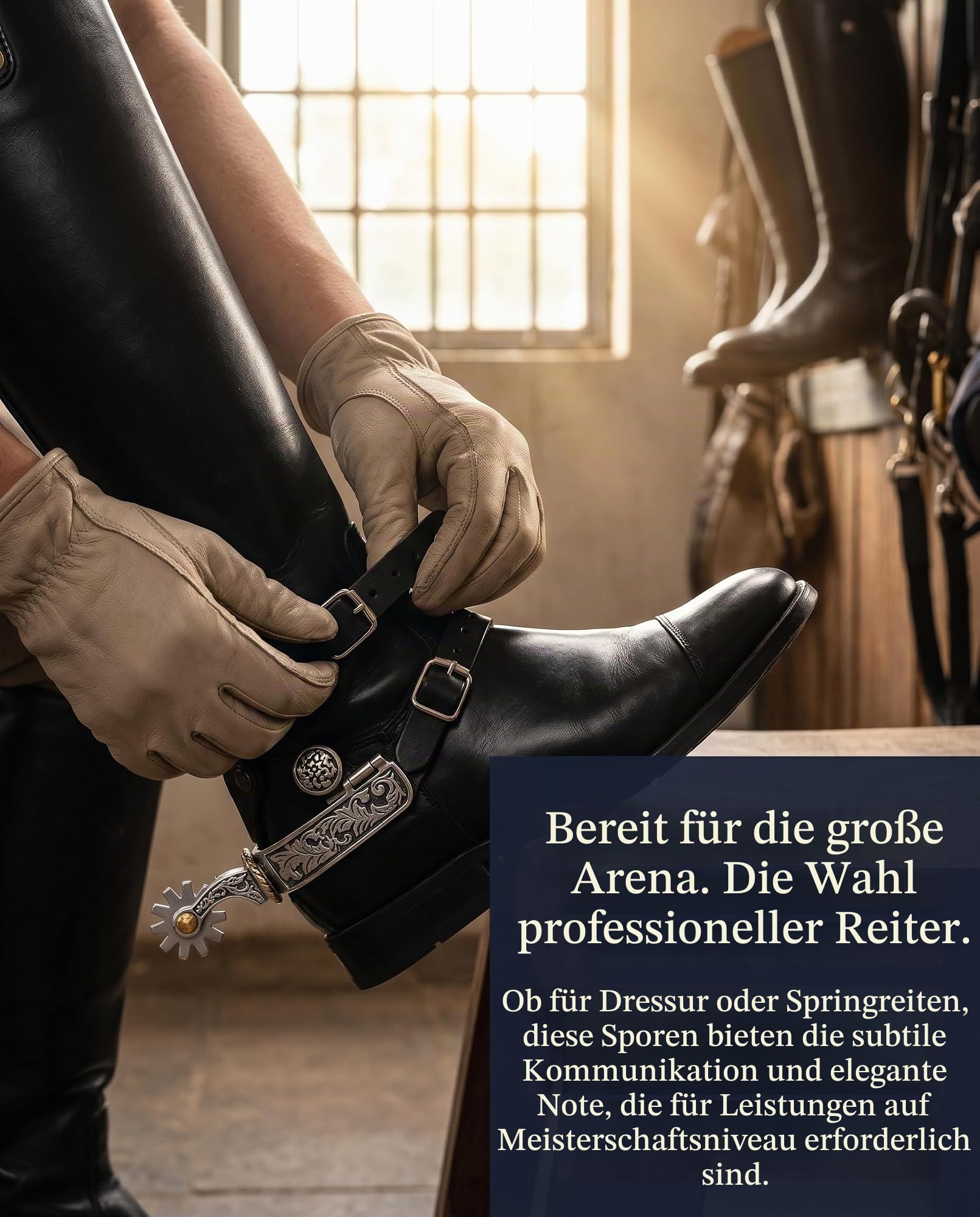 Western-Cowboy-Sporen gepaart mit 6 Löchern, Sporen aus Edelstahl, Western-Pferdesporen mit drehbarem Getriebe, Ledersporenriemen, Retro, feine Verarbeitung, für Herren und Damen, Reitsport
