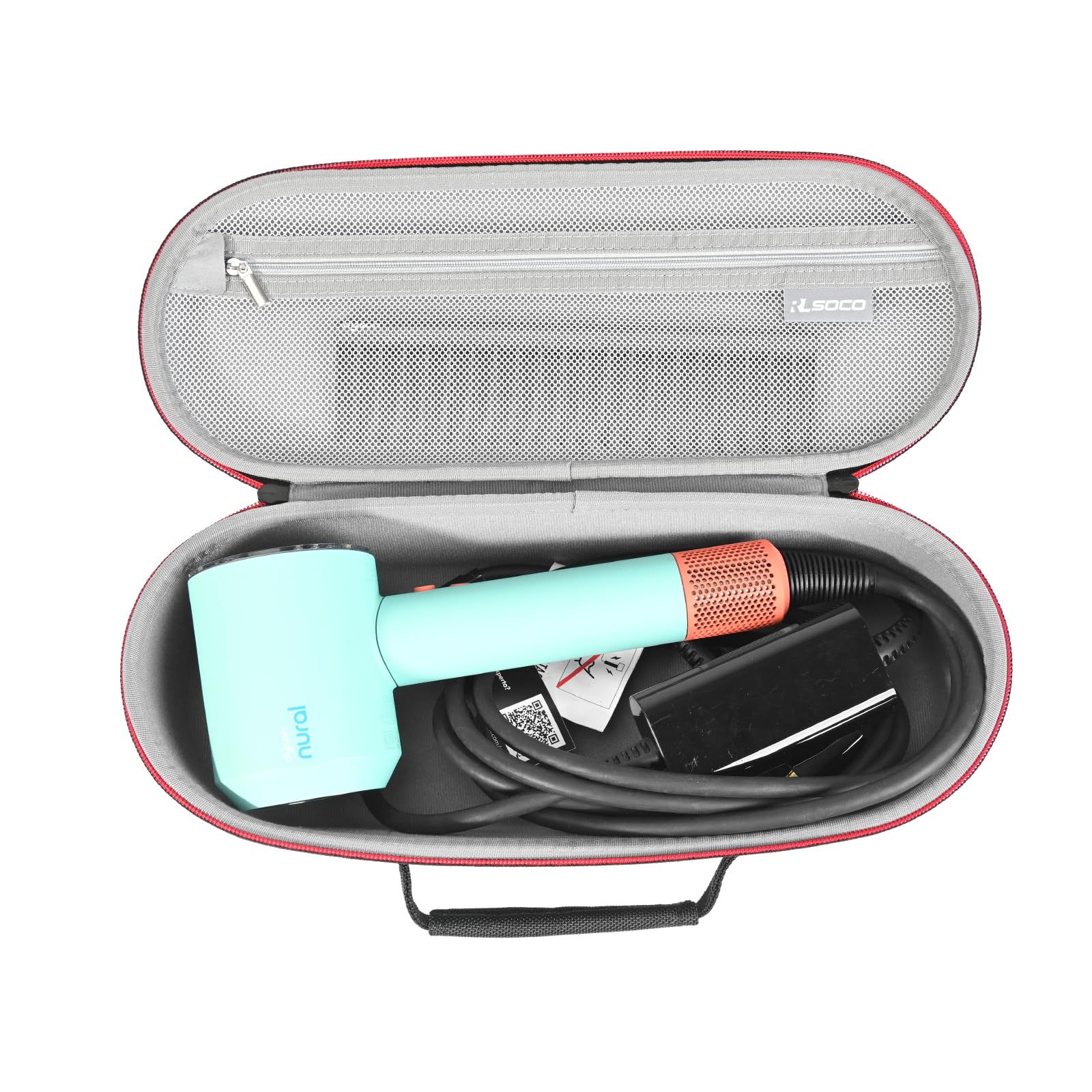 RLSOCO Travel Case for Dyson Hair Dryers & Airwrap - Durable, Portable & Stylish Storage for Easy Travels - Black