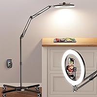 Vista 10 de Anillo de luz con soporte para escritorio, soporte de teléfono superior ajustable con trípode de luz de anillo de 10 pulgadas para iPhone, trípode
