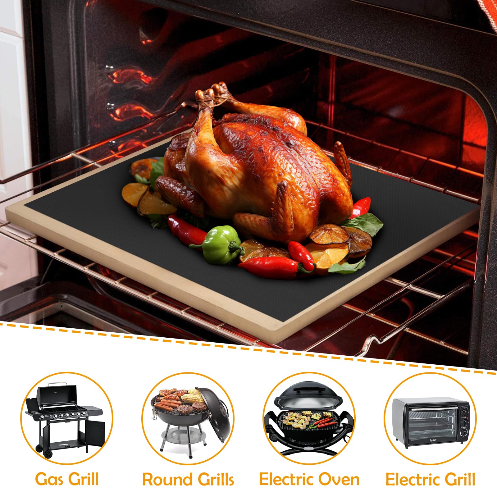 Lot De 5 Tapis De Barbecue à Gaz, Grille Antiadhésive, 42 X 36 Cm, En Téflon, Réutilisables, Pour Barbecue à Gaz, Charbon, Gril électrique, Cuisson