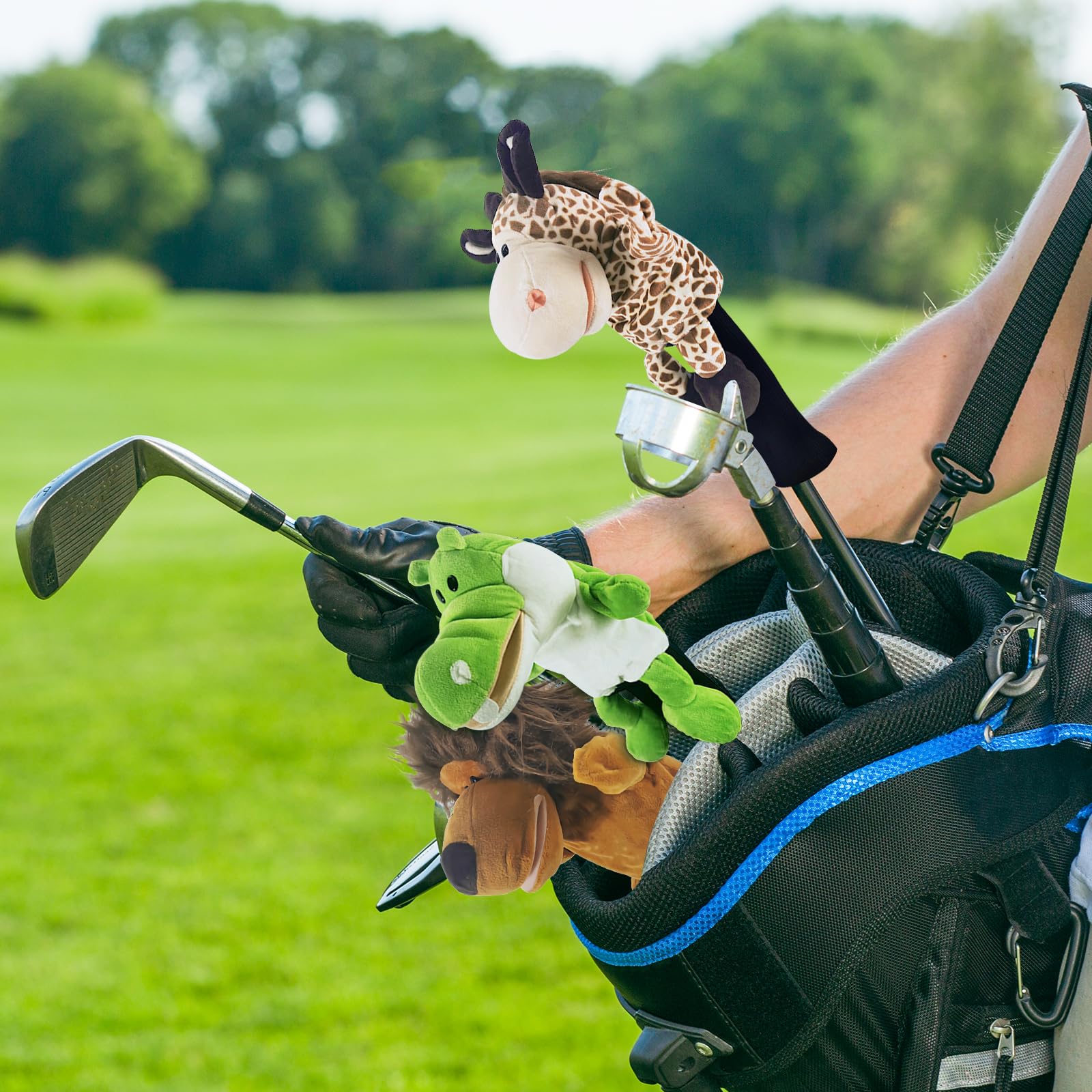 Colcolo Peluche Golf Club Head Cover Couverture en Bois Pilote Couverture de Rechange de Rechange Sleeve Drôle pour Sac Para Golf Accessoires Sports de Plein AI