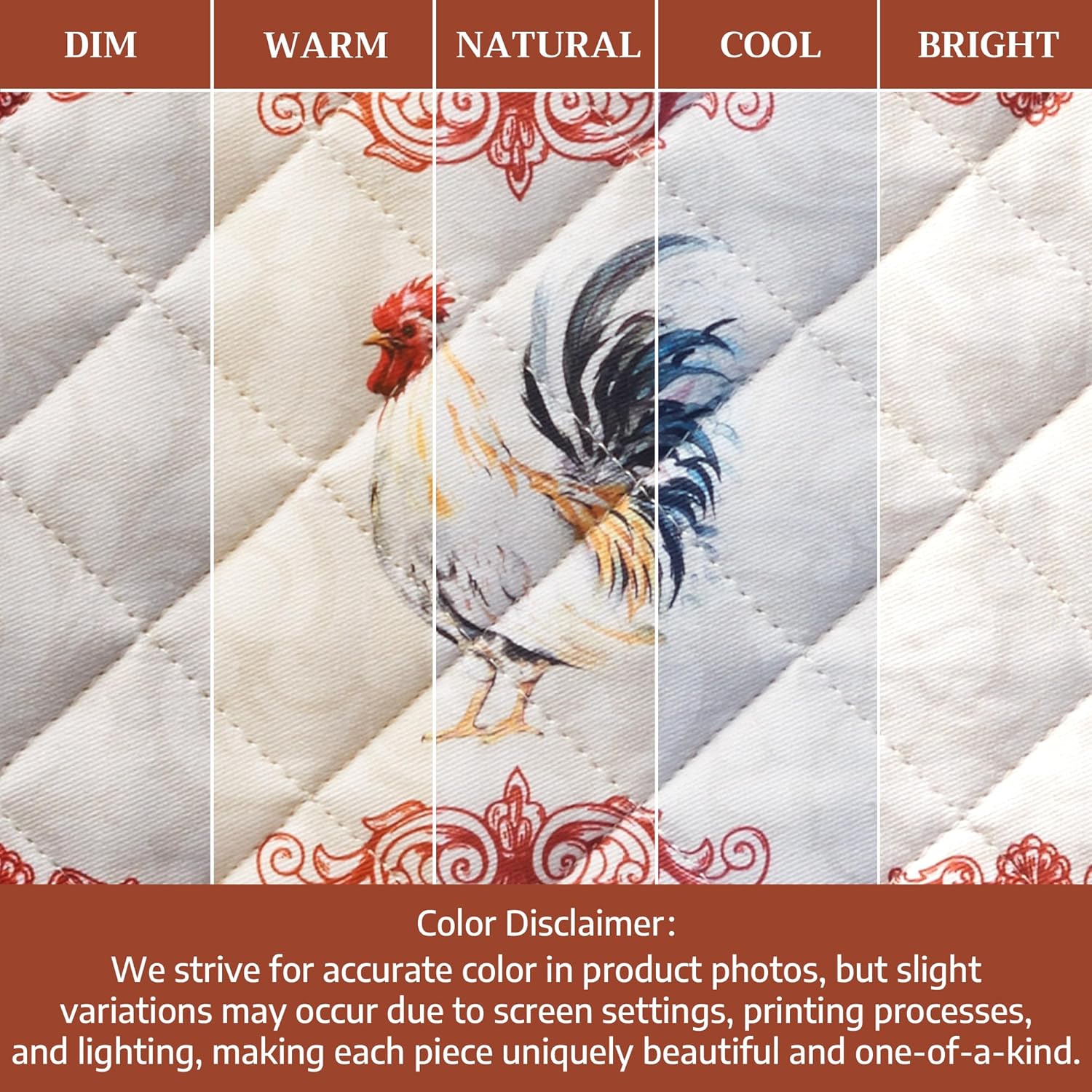 Maison d' Hermine Double Oven Mitts 100% Cotton 7"x35" Double Oven Mitt Heat Resistant BBQ Cooking Gloves with Loop Baking Grilling Easter Decorations Spring Summer (Campagne)