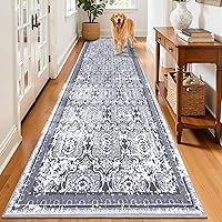 Vista 67 de Vaukki - Alfombra de pasillo, suave y peluda, alfombra antideslizante lavable, para lavandería, cocina, granja, baño, entrada y dormitorio