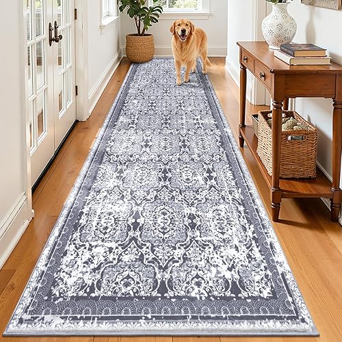 Miniatura 67 de Vaukki - Alfombra de pasillo, suave y peluda, alfombra antideslizante lavable, para lavandería, cocina, granja, baño, entrada y dormitorio