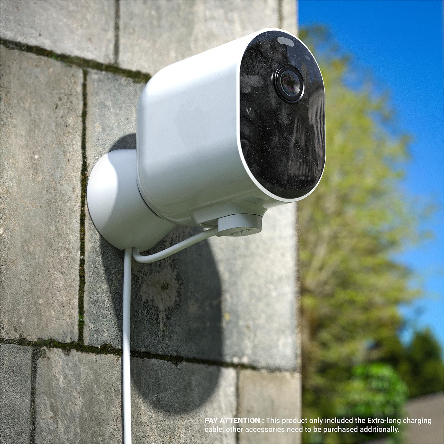 TUSITA 10-ft. da Esterno Cavo di Ricarica Magnetico Compatibile con Arlo Ultra 1 2 Pro 3 4 5 2K - 3M, Bianco