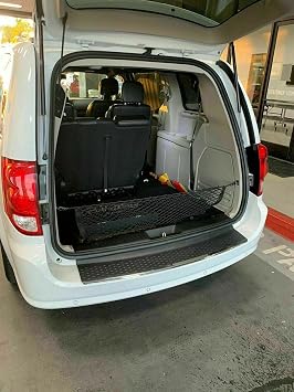 Rear Trunk Organizer Cargo Net for Dodge Grand Caravan 2008-2020 Envelope Style Cargo Net for Van - Premium Mesh Elastic Car Trunk Organizer - Compatible with Grand Caravan