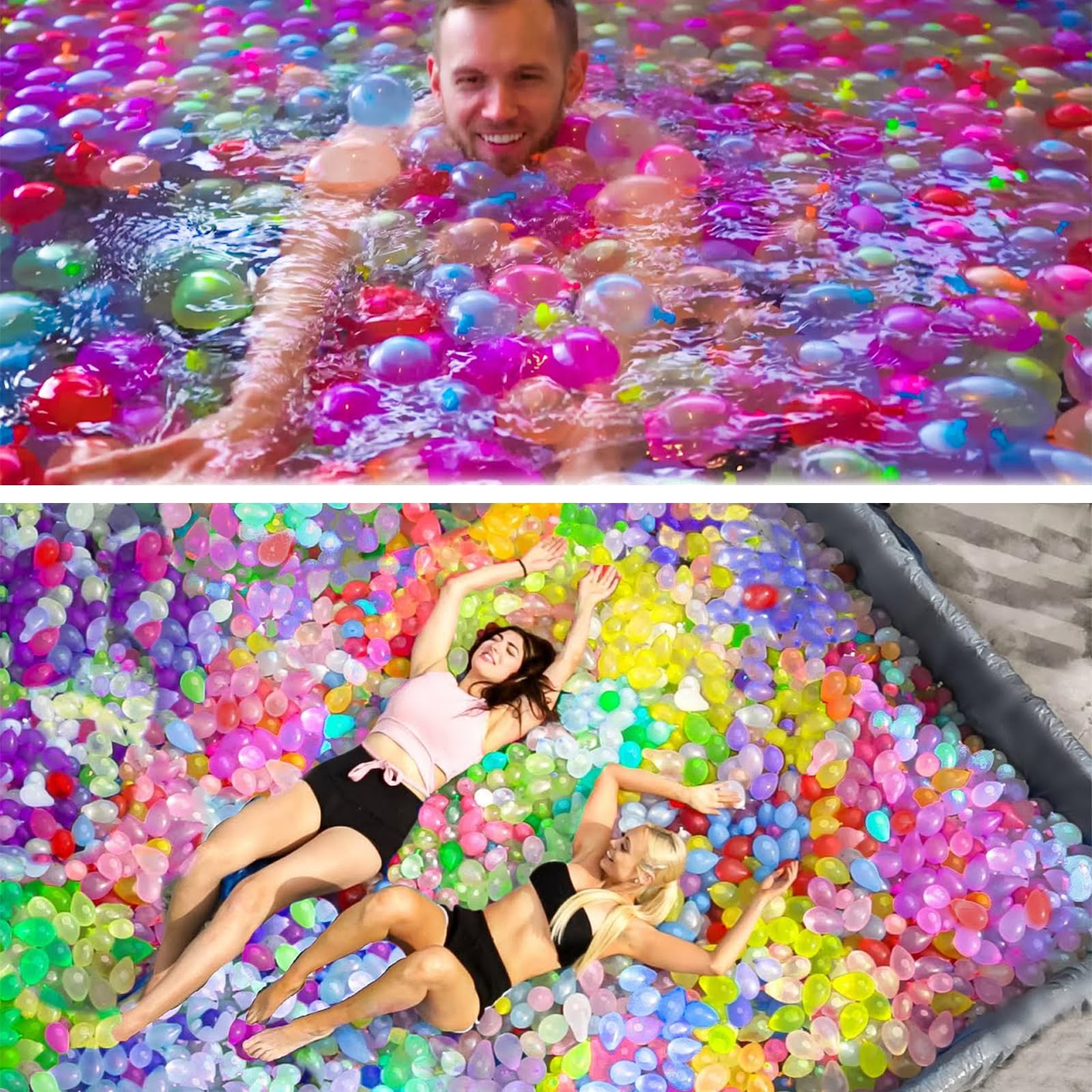 Water Balloons Quick Fill – 1000 Pack Summer Outdoor Party Toys for Kids Ages, Water Balloons for Garden Backyard Splash Pool Play, Cool Gifts for Boys Girls — view 6