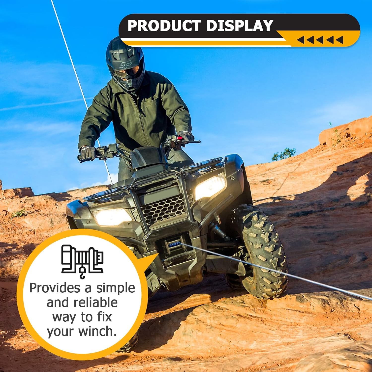 WeiSen Winch Mounting Bracket Plate Compatible with Honda Rancher Foreman Rubicon TRX420 500 520 2014-2025