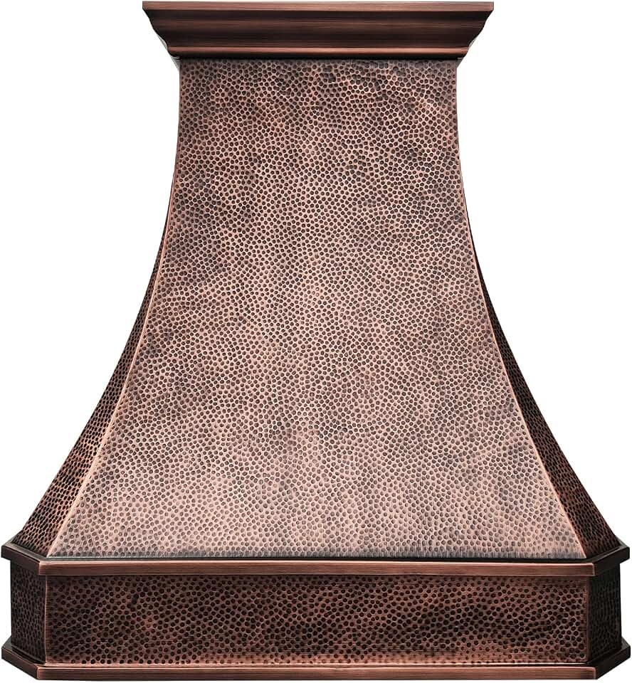 CT Copper Tailor Copper Vent Hood Island Mount 54'' W,39'' H,VH3HM
