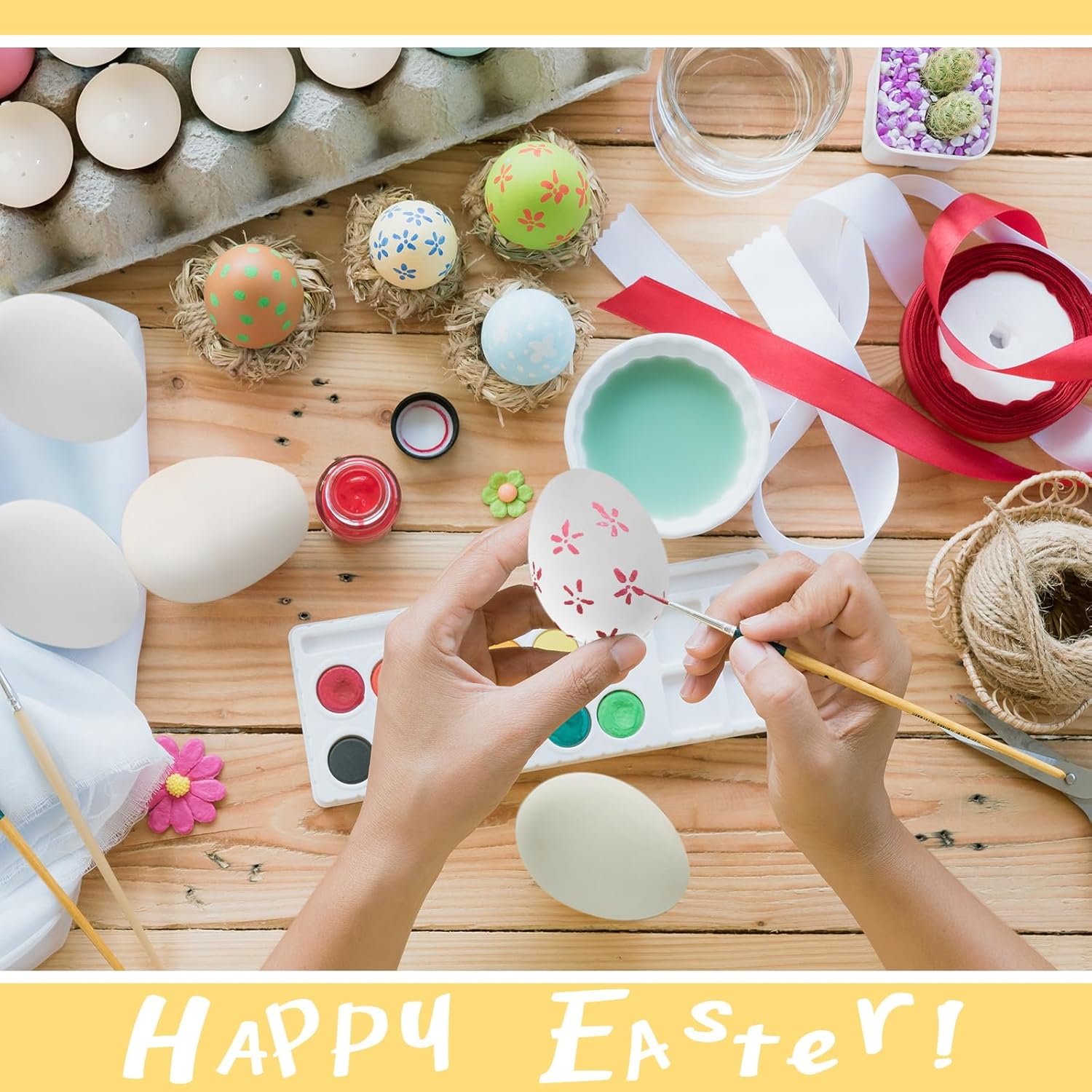 Meooeck 100 Pcs Small Blank White Fillable Plastic Eggs Paintable DIY Creative Decorations for Party Favors, Mini Artificial Fake Eggs for Coloring, Easter Hunts Basket Fillers Gift (2.2 x 3 Inch)