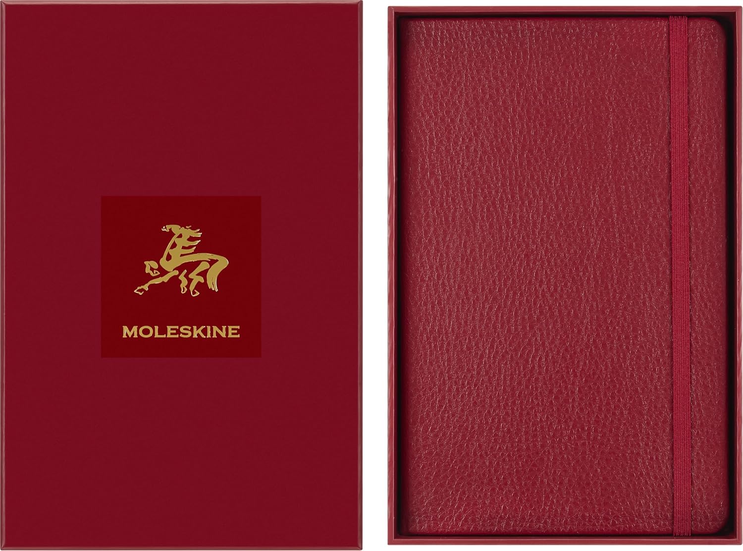 Moleskine Limited Edition Year of the Horse 2026 Precious & Ethical Vegea Notebook in Gift box, Soft Cover, Large (5" x 8.25") Ruled/Lined, Autumn Red, 176 pages