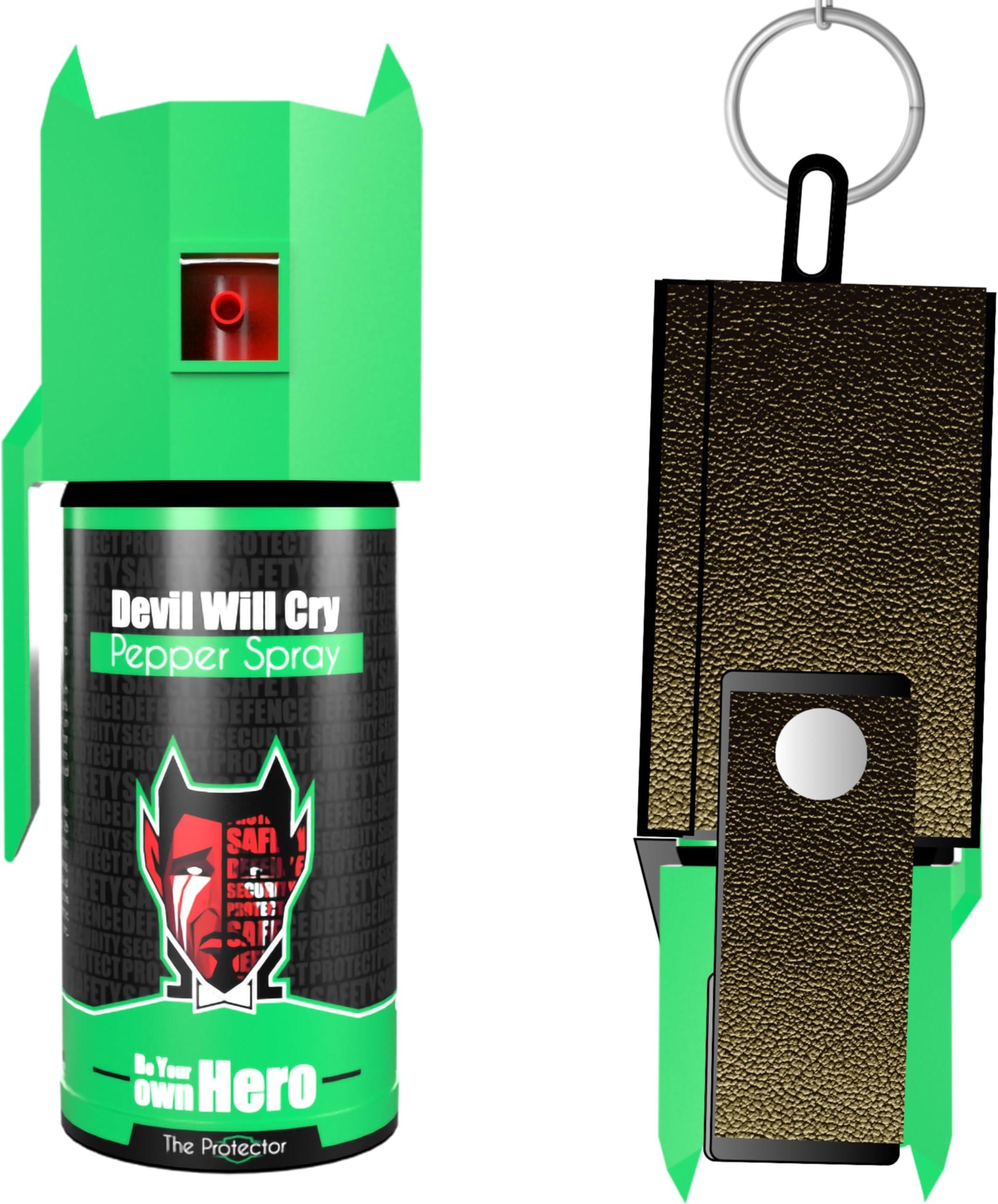 Holster Keychain Self Defence Safety Peppar Spray for Girls, Women, Men
